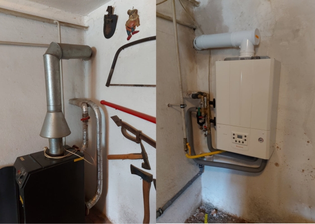 Výměna starého kotle za nový