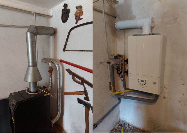 Výměna starého kotle za nový
